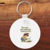 Porte-clés Cute Little Boy Success & Hard Work Keychain2 (Recto)