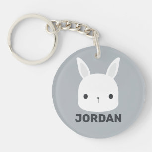 Porte-clés Cute Little Bunny Rabbit with Personalized
