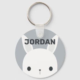 Porte-clés Cute Little Bunny Rabbit with Personalized