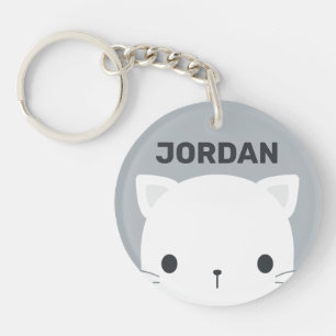 Porte-clés Cute Little Cat avec nom personnalisé