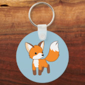Porte-clés Cute Little Fox Blue (Recto)