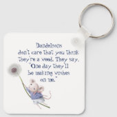 Porte-clés Cute Little Mouse Dandelion Source d'inspiration (Dos)