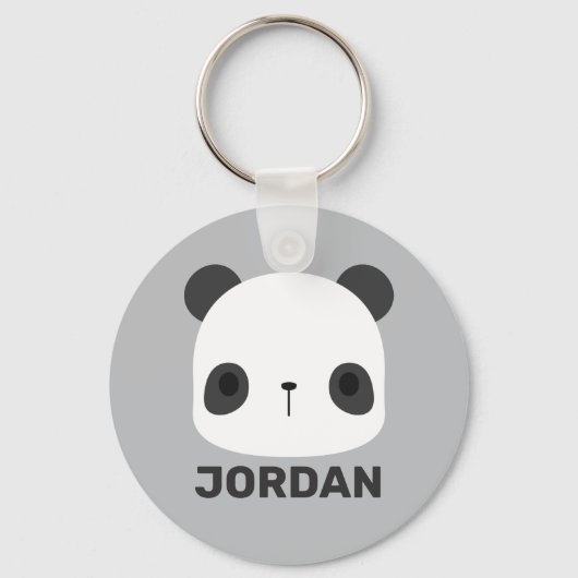 Porte-clés Cute Little Panda Bear with Personalized Name (Recto)