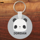 Porte-clés Cute Little Panda Bear with Personalized Name (Recto)