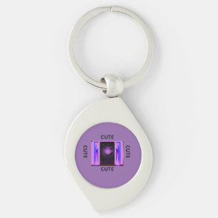 PORTE-CLÉS CUTE_LOGO_PINK_BLACK