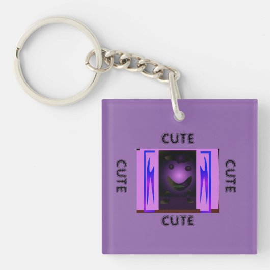 Porte-clés CUTE_LOGO_PINK_BLACK porte - clé (Devant)