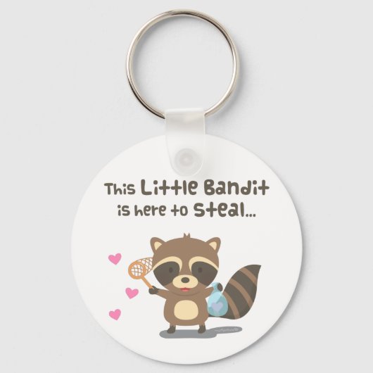 Porte-clés Cute Lote Little Masqué Bandit Raccoon Porte - clé (Recto)