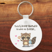 Porte-clés Cute Lote Little Masqué Bandit Raccoon Porte - clé (Recto)