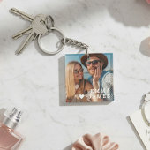 Porte-clés Cute Love Heart Photo Couples Personalized Names