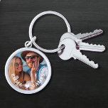 Porte-clés Cute Love Heart Photo Couples Personalized Names<br><div class="desc">Cute Love Heart Photo Couples Personalized Names Keychain features your favorite photo with a love heart and personalized with your names in modern white script. Personalize by editing the text in the text box provided and adding your own picture. Perfect gifts for couples, girlfriend, wife, sweetheart and more for birthday,...</div>