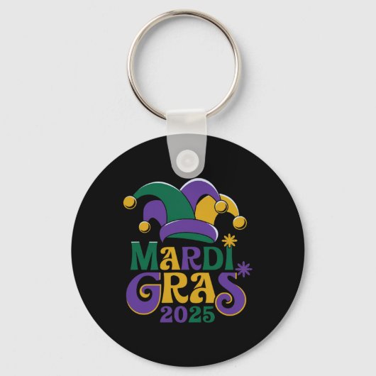 Porte-clés Cute Mardi Gras Mask Fun 2025 (Recto)