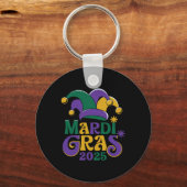 Porte-clés Cute Mardi Gras Mask Fun 2025 (Recto)