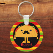Porte-clés Cute mexicaine taco ajouter nom (Recto)