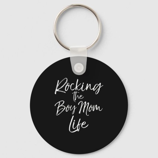Porte-clés Cute Mom Of Boys Gift From Sons Rocking The Life T (Recto)