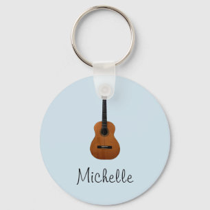 Porte-clés Cute Monogram Blue Music Guitare