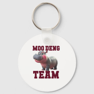 Porte-clés Cute MOO DENG TEAM Baby Hippo Squad Girls Besties