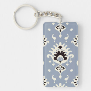 Porte-clés Cute motifs tribaux gris beige ikat