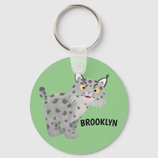 Porte-clés Cute moyenne lynx lynx lynx caricature cat (Recto)