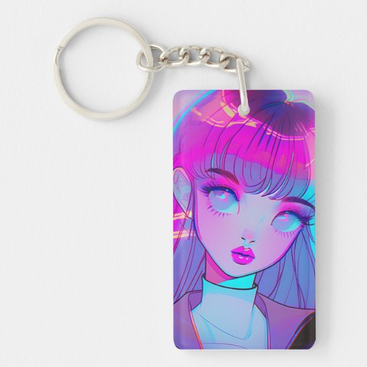 Porte-clés Cute Neon Anime Porte - clé fille (Devant)
