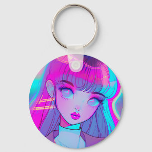 Porte-clés Cute Neon Anime Porte - clé fille