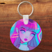 Porte-clés Cute Neon Anime Porte - clé fille (Recto)