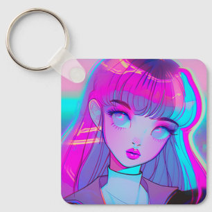 Porte-clés Cute Neon Anime Porte - clé fille