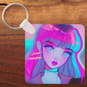 Porte-clés Cute Neon Anime Porte - clé fille (Recto)