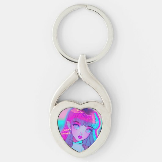 Porte-clés Cute Neon Anime Porte - clé fille (Devant)