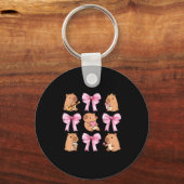 Porte-clés Cute Nk Coquette Bow Kawaii Capybara Lover  (Recto)