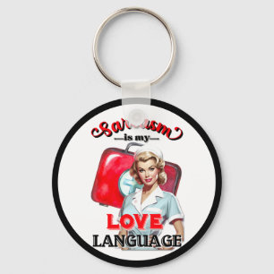 Porte-clés Cute Nurse Pinup_ Love