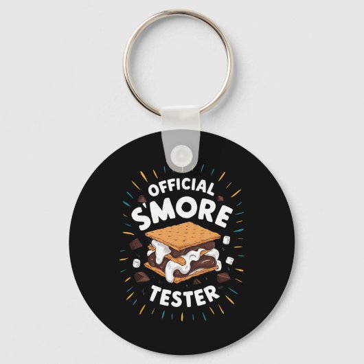 Porte-clés Cute Official S'more Tester Smores Funny Camper Ca (Recto)