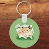 Porte-clés Cute or Syrian Hamster cadeaux d'art accessoires (Recto)