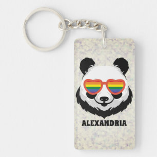 Porte-clés Cute Ours Panda Arc en ciel LGBTQ