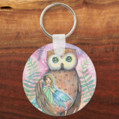 Porte-clés Cute Owl et Fairy Porte - clé (Recto)