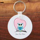 Porte-clés Cute Owl et Modèle de coeur Porte - clé (Recto)