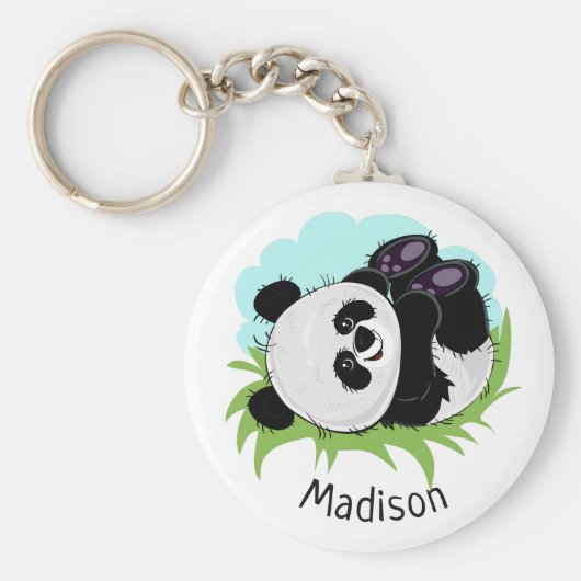 Porte-clés Cute Panda custom name key chains (Devant)