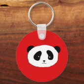 Porte-clés Cute Panda Face motif rouge (Recto)