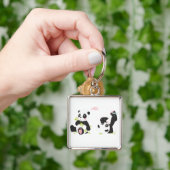 Porte-clés Cute pandas (main)