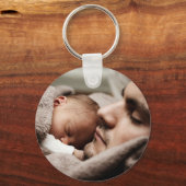 Porte-clés Cute Papa Ya La meilleure photo (Verso)