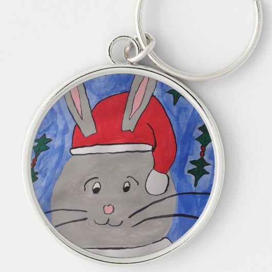 Porte-clés Cute Père Noël Bunny (Devant)