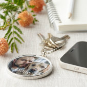 Porte-clés Cute Personalized Dog Lover Pet Photo Keepsake (Côté)