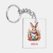 Porte-clés Cute Personalized Easter Bunny Eggs  (Devant gauche)