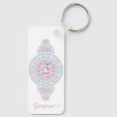 Porte-clés Cute personnalisée Kawaii Bunny Ornamental Mandala (Verso)