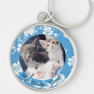 Porte-clés Cute Pet Lover Chat Photo Porte - clé personnalisé