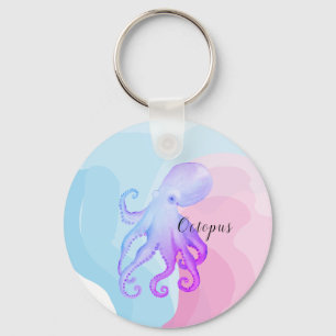 Porte-clés Cute pieuvre aquarelle