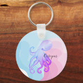 Porte-clés Cute pieuvre aquarelle (Recto)