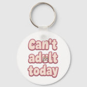 Porte-clés Cute Pink Graphic with Peeking Cat (Verso)