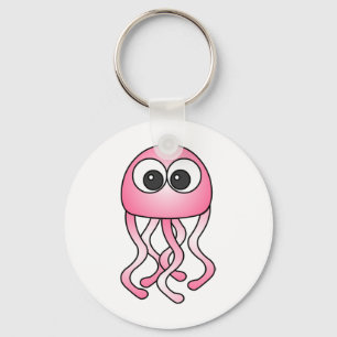 Porte-clés Cute Pink Kawaii Jellyfish Keychain