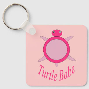 Porte-clés Cute Pink Turtle Baby Custom