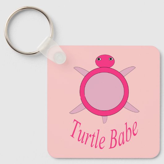 Porte-clés Cute Pink Turtle Baby Custom (Recto)